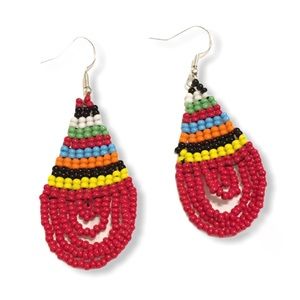 African Handmade Hypoallergenic Beaded Earrings